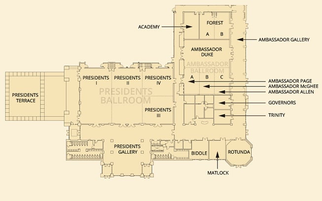 Executive Conference Center interactive floor plan